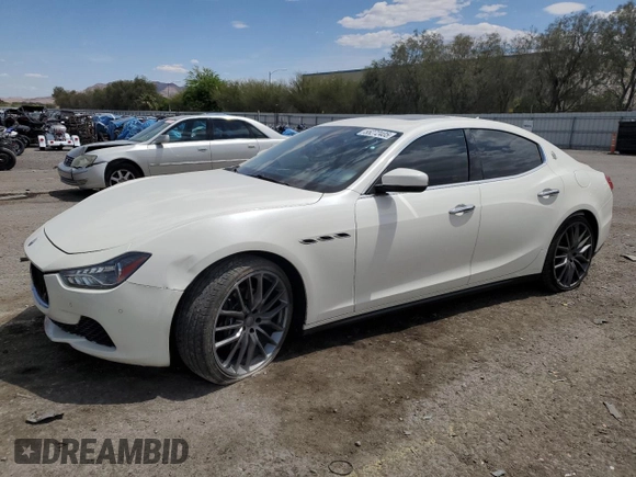 2017 Maserati Ghibli с VIN ZAM57XSA1H1197259, выставлен на аукционе Copart как лот 55272405 с пробегом 37 799 миль миль и Списание • Salvage title. История ставок и продаж доступна на DreamBid. Изображение 1.