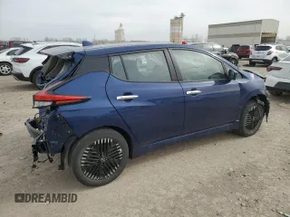 2025 Nissan LEAF SV Plus with VIN 1N4CZ1CV8SC561070, listed as a Copart auction lot 50160365 with 572 mi miles and Salvage Title. Bid and sale history available at carsss.com. Image 3.