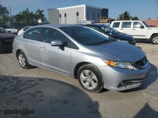 2015 Honda Civic Sedan LX with VIN 2HGFB2F56FH546522, listed as a Copart auction lot 52400725 with 190,765 mi miles and Clean Title. Bid and sale history available at carsss.com. Image 4.