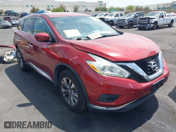 2016 Nissan Murano SL z VIN 5N1AZ2MH9GN169500, wystawiony jako IAAI lot #42013007 z przebiegiem 80 902 mil mil oraz . Historia ofert i sprzedaży dostępna na DreamBid. Obrazek 1.