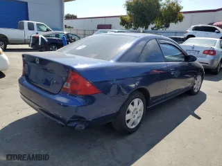 2001 Honda Civic EX with VIN 1HGEM219X1L114415, listed as a Copart auction lot 65421574 with 302,760 mi miles and Salvage Title. Bid and sale history available at carsss.com. Image 3.