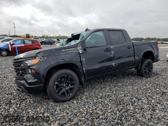 2024 Chevrolet Silverado 1500 Custom with VIN 3GCPDBEK4RG255834, listed as a Copart auction lot 52212395 with 8,945 mi miles and Salvage Title. Bid and sale history available at DreamBid. Image 1.