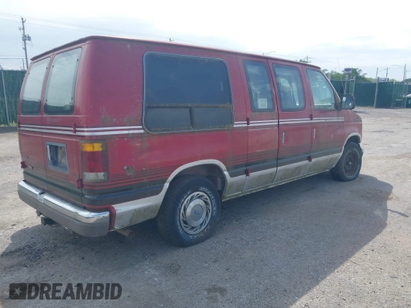 1993 Ford Econoline Cargo with VIN 1FDEE14N6PHB08293, listed as a IAAI auction lot 42052692 with Not Provided miles. Bid and sale history available at carsss.com. Image 4.