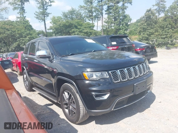 2019 Jeep Grand Cherokee Limited with VIN 1C4RJEBG7KC698975, listed as a IAAI auction lot 42700203 with 145,022 mi miles and . Bid and sale history available at DreamBid. Image 1.