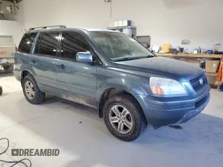 2005 Honda Pilot EX with VIN 5FNYF18425B059025, listed as a Copart auction lot 50590455 with 246,159 mi miles and Salvage Title. Bid and sale history available at DreamBid. Image 4.