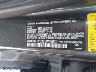 2014 BMW X1 sDrive28i with VIN WBAVM1C53EVW48026, listed as a IAAI auction lot 41714732 with 1 mi miles. Bid and sale history available at carsss.com. Image 9.