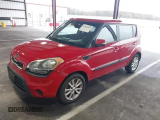 2012 Kia Soul + with VIN KNDJT2A69C7432852, listed as a IAAI auction lot 41960420 with 298,565 mi miles. Bid and sale history available at carsss.com. Image 2.