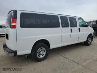 2017 Chevrolet Express Passenger LT with VIN 1GAZGPFG5H1340095, listed as a Copart auction lot 44379845 with 154,620 mi miles and Salvage Title. Bid and sale history available at carsss.com. Image 3.