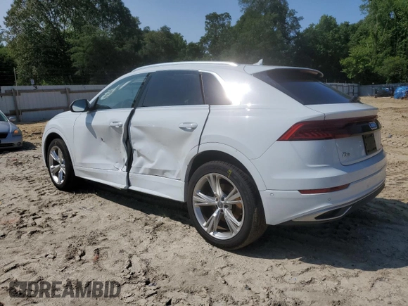 2019 Audi Q8 Premium Plus z VIN WA1BVAF15KD038166, wystawiony jako Copart lot #59090975 z przebiegiem 101 905 mil mil oraz Szkoda całkowita • Salvage title. Historia ofert i sprzedaży dostępna na DreamBid. Obrazek 2.