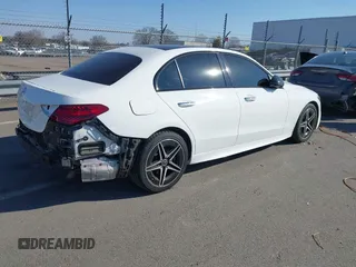 2023 Mercedes-Benz C 300 with VIN W1KAF4GB4PR108957, listed as a IAAI auction lot 41381589 with 23,496 mi miles and . Bid and sale history available at DreamBid. Image 4.