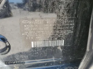 2015 Hyundai Elantra GT with VIN KMHD35LH4FU247154, listed as a Copart auction lot 68653354 with 92,597 mi miles and Salvage Title. Bid and sale history available at carsss.com. Image 15.
