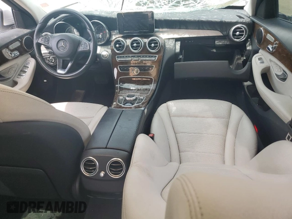 2017 Mercedes-Benz C 300 with VIN WDDWF4JB2HR253222, listed as a Copart auction lot 56388125 with 105,591 mi miles and Salvage title. Bid and sale history available at DreamBid. Image 8.