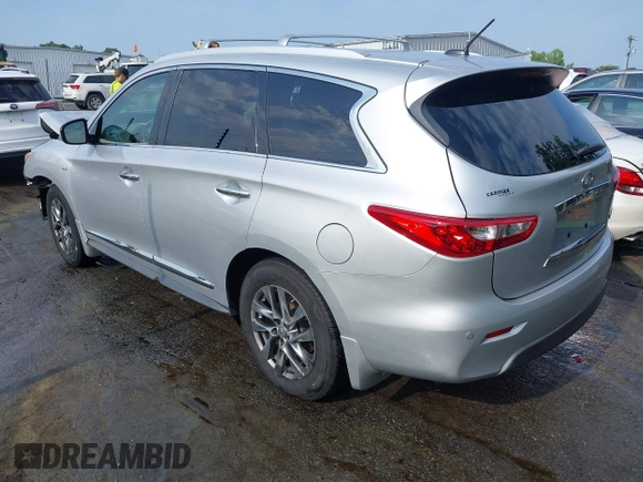 2015 Infiniti QX60 with VIN 5N1AL0MM8FC511242, listed as a IAAI auction lot 42577329 with 144,140 mi miles and . Bid and sale history available at DreamBid. Image 3.