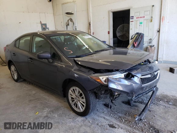 2017 Subaru Impreza Premium with VIN 4S3GKAD61H3613655, listed as a Copart auction lot 63148412 with 75,425 mi miles. Bid and sale history available at carsss.com. Image 1.