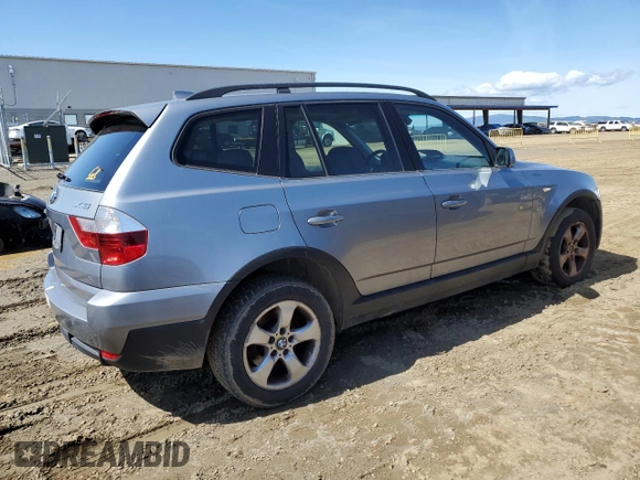 2008 BMW X3 3.0si with VIN WBXPC93498WJ07651, listed as a Copart auction lot 49175615 with 169,001 mi miles and Clean Title. Bid and sale history available at carsss.com. Image 3.
