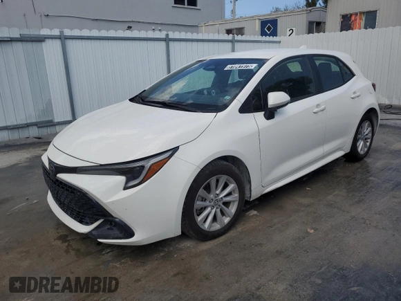 2024 Toyota Corolla Hatchback SE with VIN JTND4MBE4R3216513, listed as a Copart auction lot 51041975 with 23,284 mi miles and Clean Title. Bid and sale history available at carsss.com. Image 1.