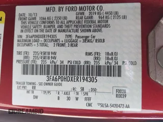 2014 Ford Fusion SE with VIN 3FA6P0HDXER194305, listed as a IAAI auction lot 41966040 with 115,746 mi miles and . Bid and sale history available at DreamBid. Image 9.
