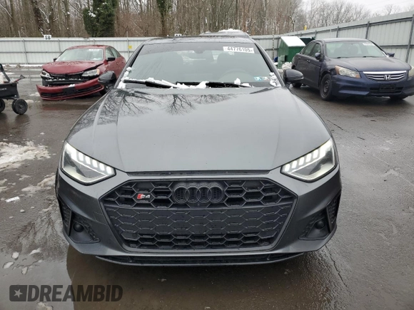 2021 Audi S4 Premium Plus with VIN WAUB4AF49MA020662, listed as a Copart auction lot 44776105 with 47,620 mi miles and Salvage Title. Bid and sale history available at carsss.com. Image 5.