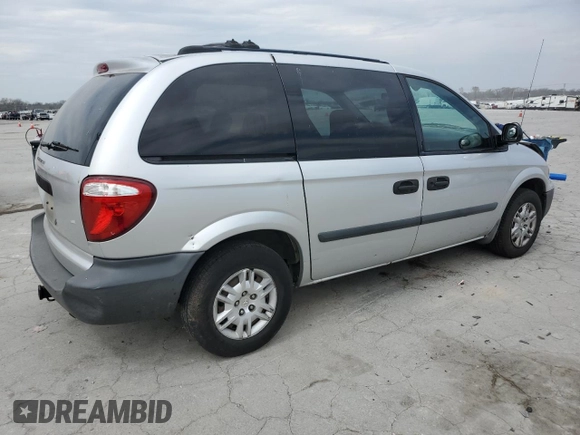 2005 Dodge Caravan SE with VIN 1D4GP25B55B344387, listed as a Copart auction lot 51122075 with 206,971 mi miles and Salvage title. Bid and sale history available at DreamBid. Image 3.