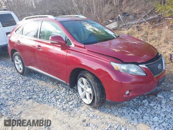 2010 Lexus RX 350 with VIN 2T2BK1BA4AC063877, listed as a IAAI auction lot 41904728 with 109,715 mi miles and . Bid and sale history available at DreamBid. Image 1.