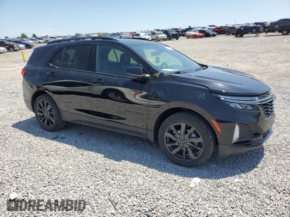 2023 Chevrolet Equinox RS with VIN 3GNAXMEG6PL141852, listed as a Copart auction lot 57646895 with 45,017 mi miles and Salvage title. Bid and sale history available at DreamBid. Image 4.