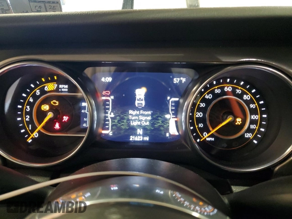 2023 Jeep Wrangler Sahara with VIN 1C4HJXEN1PW659600, listed as a Copart auction lot 85228074 with 21,623 mi miles and Salvage Title. Bid and sale history available at carsss.com. Image 9.
