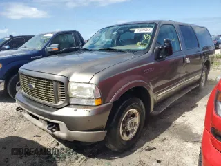 2003 Ford Excursion Limited z VIN 1FMNU42PX3EC17649, wystawiony jako Copart lot #76694864 z przebiegiem Nie podano mil oraz Nie do naprawy. Historia ofert i sprzedaży dostępna na DreamBid. Obrazek 1.