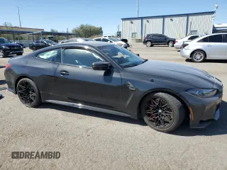 2021 BMW M4 with VIN WBS53AZ01MCG99595, listed as a Copart auction lot 71684364 with 12,848 mi miles and Salvage Title. Bid and sale history available at carsss.com. Image 4.