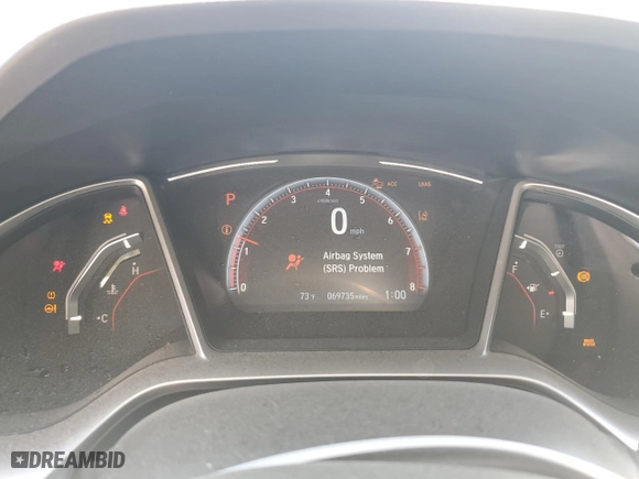 2021 Honda Civic Sedan Sport with VIN 2HGFC2F84MH526354, listed as a Copart auction lot 45393875 with 69,735 mi miles and Salvage Title. Bid and sale history available at carsss.com. Image 9.