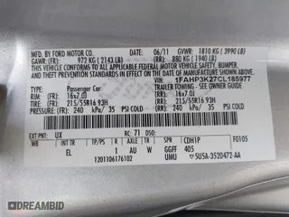 2012 Ford Focus SE with VIN 1FAHP3K27CL185977, listed as a IAAI auction lot 41674498 with 140,312 mi miles. Bid and sale history available at carsss.com. Image 9.