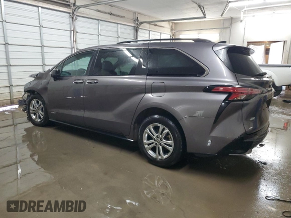 2021 Toyota Sienna XSE with VIN 5TDDSKFCXMS010689, listed as a Copart auction lot 44507265 with 114,432 mi miles and Salvage Title. Bid and sale history available at carsss.com. Image 2.