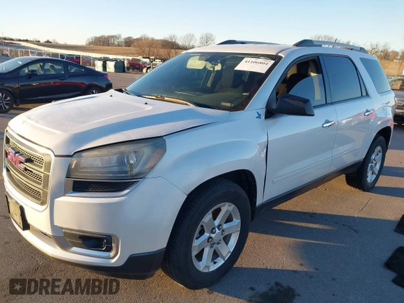2016 GMC Acadia SLE with VIN 1GKKRNED1GJ276185, listed as a IAAI auction lot 41106804 with 160,245 mi miles and . Bid and sale history available at DreamBid. Image 2.