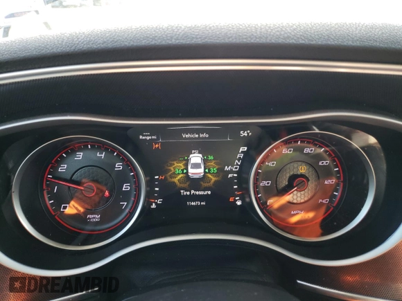 2018 Dodge Charger SXT Plus with VIN 2C3CDXHG4JH125077, listed as a Copart auction lot 46677265 with 114,673 mi miles and Salvage Title. Bid and sale history available at carsss.com. Image 9.