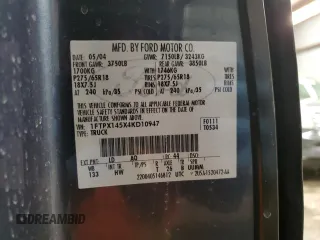2004 Ford F-150 XLT с VIN 1FTPX145X4KD10947, выставлен на аукционе Copart как лот 43321555 с пробегом Не указан миль и Списание • Salvage title. История ставок и продаж доступна на DreamBid. Изображение 14.