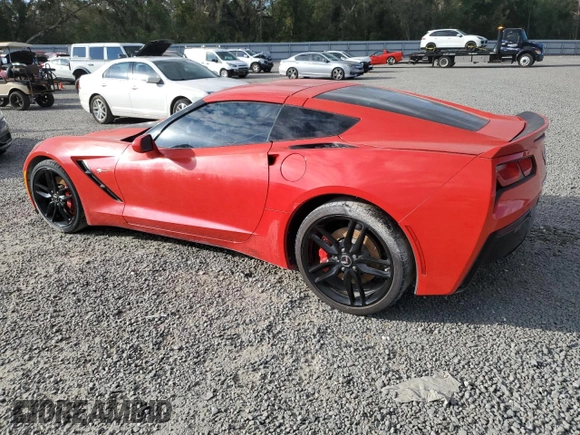 2015 Chevrolet Corvette Z51 1LT with VIN 1G1YH2D73F5100421, listed as a Copart auction lot 80197904 with 0 mi miles and Salvage Title. Bid and sale history available at carsss.com. Image 2.