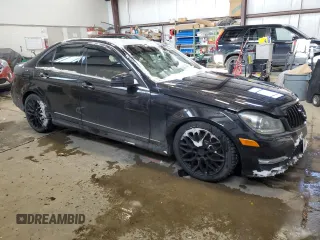 2012 Mercedes-Benz C 300 Sport with VIN WDDGF8BB8CA607942, listed as a Copart auction lot 45365505 with 250,147 mi miles and Salvage title. Bid and sale history available at DreamBid. Image 4.