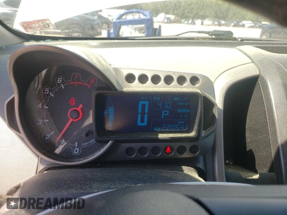 2014 Chevrolet Sonic LT with VIN 1G1JC6SBXE4168203, listed as a Copart auction lot 53250025 with 220,541 mi miles and Salvage Title. Bid and sale history available at carsss.com. Image 9.