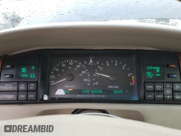 1994 Cadillac Seville Luxury SLS z VIN 1G6KS52Y8RU818779, wystawiony jako Copart lot #47689285 z przebiegiem 76 529 mil mil oraz Czysty tytuł • Clean title. Historia ofert i sprzedaży dostępna na DreamBid. Obrazek 9.