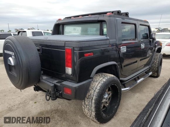 2008 Hummer H2 SUT with VIN 5GRGN22858H105935, listed as a Copart auction lot 75078544 with 0 mi miles and Salvage Title. Bid and sale history available at carsss.com. Image 3.