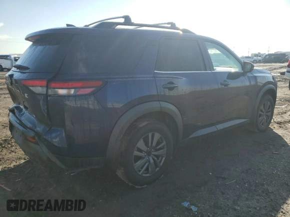 2022 Nissan Pathfinder SV with VIN 5N1DR3BA8NC231583, listed as a Copart auction lot 46873095 with 46,996 mi miles and Salvage title. Bid and sale history available at DreamBid. Image 3.