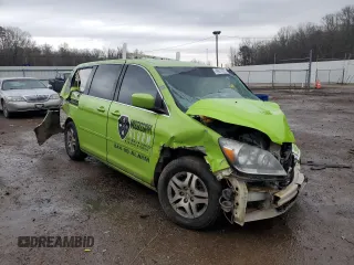 2005 Honda Odyssey EX z VIN 5FNRL38495B037385, wystawiony jako Copart lot #43010825 z przebiegiem Nie podano mil oraz Szkoda całkowita • Salvage title. Historia ofert i sprzedaży dostępna na DreamBid. Obrazek 4.