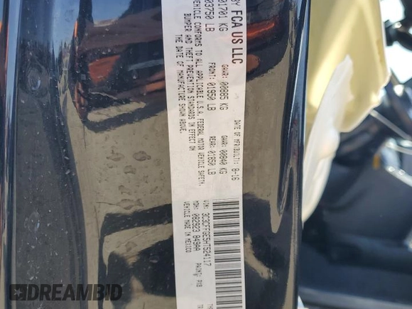 2017 FIAT 500e with VIN 3C3CFFGE5HT524117, listed as a Copart auction lot 58864585 with 65,393 mi miles and Salvage title. Bid and sale history available at DreamBid. Image 13.