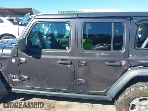 2020 Jeep Wrangler Unlimited Sport S with VIN 1C4HJXDG1LW237405, listed as a IAAI auction lot 40631451 with 60,256 mi miles and . Bid and sale history available at DreamBid. Image 14.
