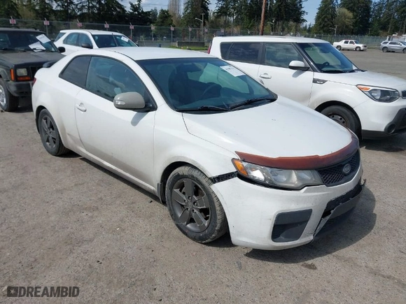 2010 Kia Forte Koup EX with VIN KNAFU6A26A5290277, listed as a IAAI auction lot 41987511 with 182,825 mi miles. Bid and sale history available at carsss.com. Image 1.