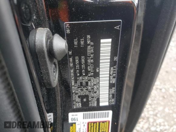 2024 Toyota Sienna XSE z VIN 5TDDRKEC3RS218854, wystawiony jako Copart lot #57658695 z przebiegiem 8 771 mil mil oraz Szkoda całkowita • Salvage title. Historia ofert i sprzedaży dostępna na DreamBid. Obrazek 13.