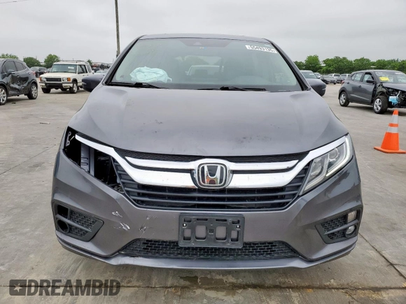 2019 Honda Odyssey EX-L with VIN 5FNRL6H74KB069409, listed as a Copart auction lot 55493135 with 38,451 mi miles and Salvage Title. Bid and sale history available at carsss.com. Image 5.