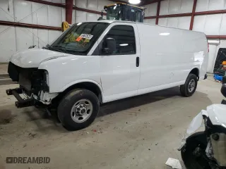 2023 GMC Savana Cargo Van with VIN 1GTW7BFP0P1134677, listed as a Copart auction lot 83756364 with 84,260 mi miles and Clean Title. Bid and sale history available at carsss.com. Image 1.