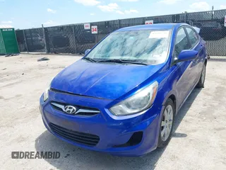 2013 Hyundai Accent GLS with VIN KMHCU4AEXDU437677, listed as a IAAI auction lot 42110350 with 144,947 mi miles. Bid and sale history available at carsss.com. Image 2.