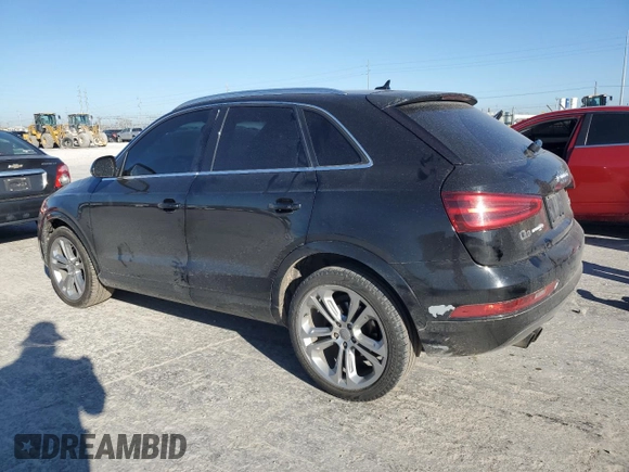2015 Audi Q3 Premium Plus with VIN WA1EFCFS0FR011769, listed as a Copart auction lot 48183155 with 158,666 mi miles and Salvage title. Bid and sale history available at DreamBid. Image 2.