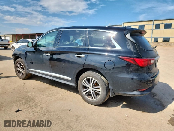 2019 Infiniti QX60 Luxe with VIN 5N1DL0MN9KC525893, listed as a Copart auction lot 63218895 with 106,280 mi miles and Salvage title. Bid and sale history available at DreamBid. Image 2.